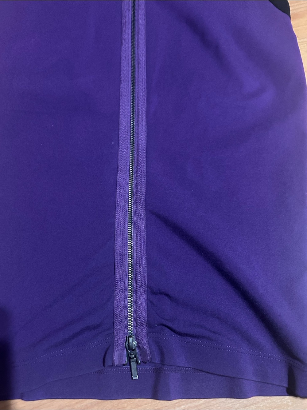 Felicity & Coco Gently Used Purple and Black Midi Sheath Dress Size Small - Picture 6 of 8